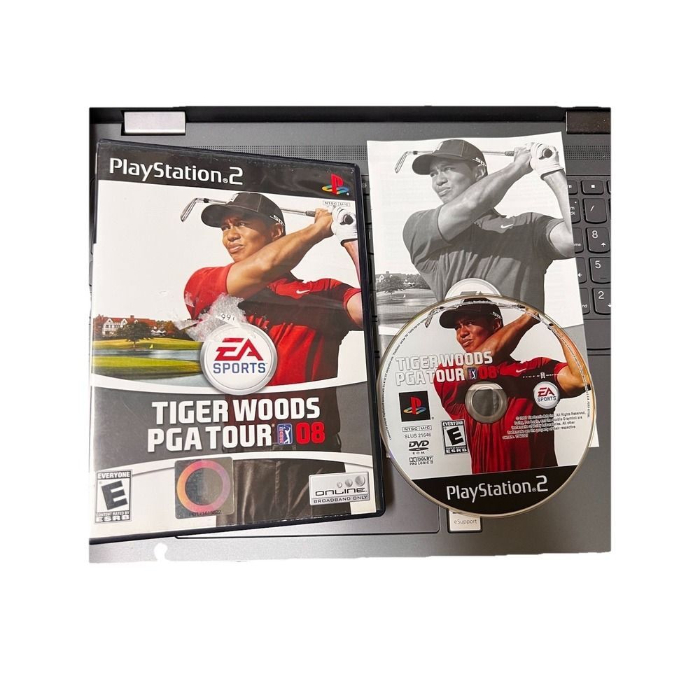 Tiger Woods PGA Tour 08 Sony PlayStation 2 PS2 EA‎ Sports CIB Golf Game